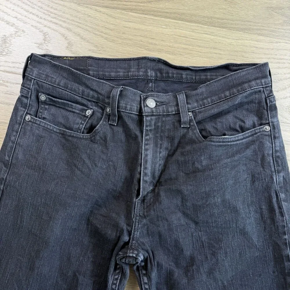 Levis 514 Jeans Men 34x34 (fits 34x32) Straight Fit Work Casual Black Cotton